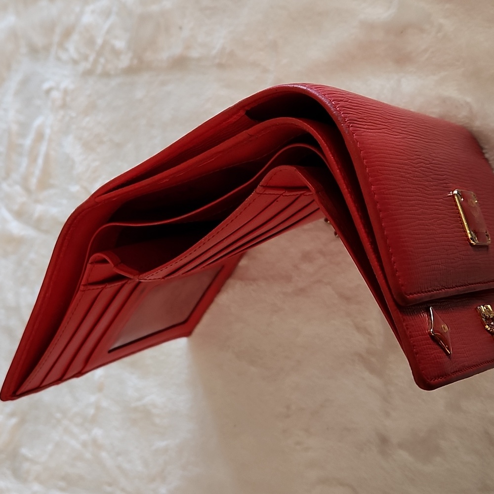 MCM Red Leather Wallet - Picture 7 of 10